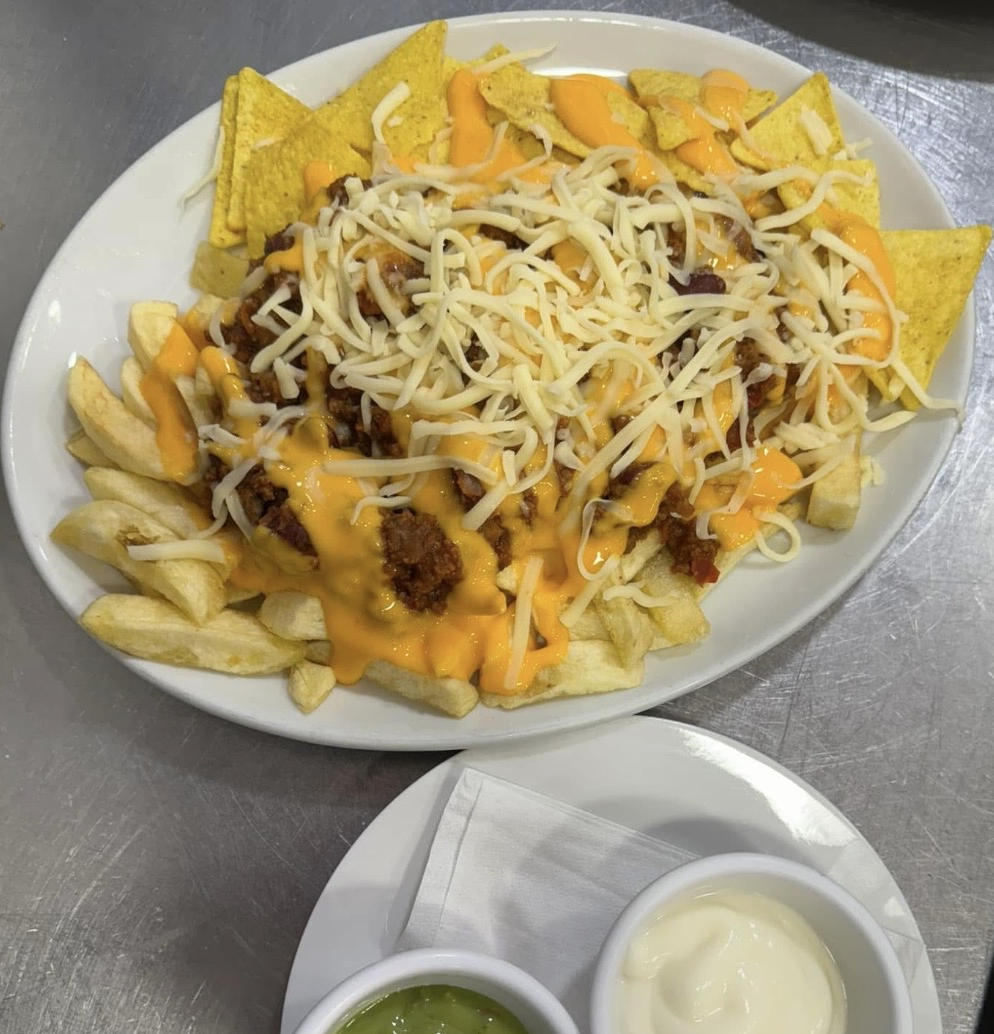 Freshly battered cod with thick-cut chips